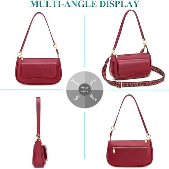 Brand New Small Vegan Crossbody Wine Handbag - Picture 2 of 11